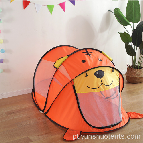 Tenda de entretenimento infantil portátil dobrável em formato de desenho animado